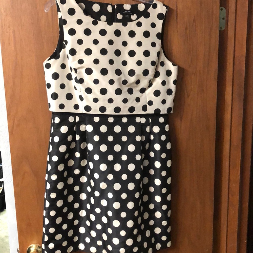 Tahari polka dot dress